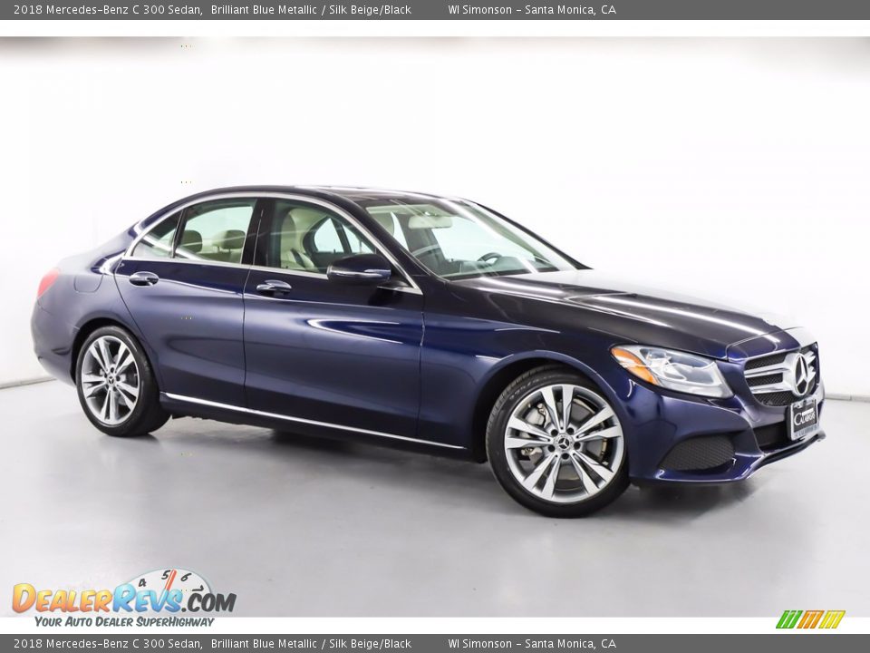 2018 Mercedes-Benz C 300 Sedan Brilliant Blue Metallic / Silk Beige/Black Photo #2