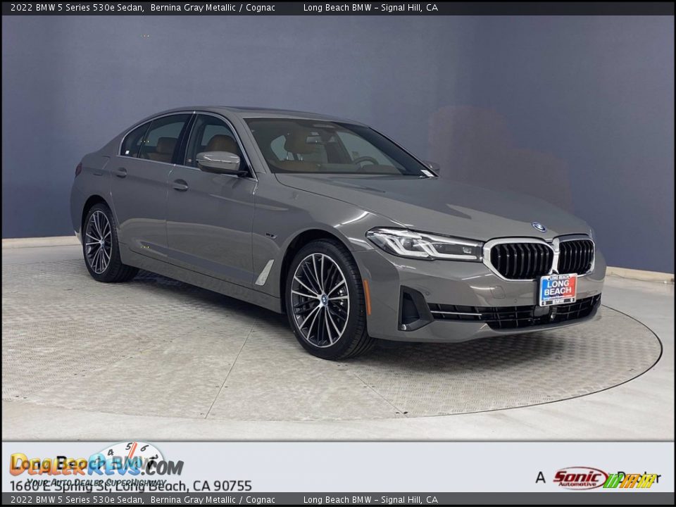 2022 BMW 5 Series 530e Sedan Bernina Gray Metallic / Cognac Photo #1