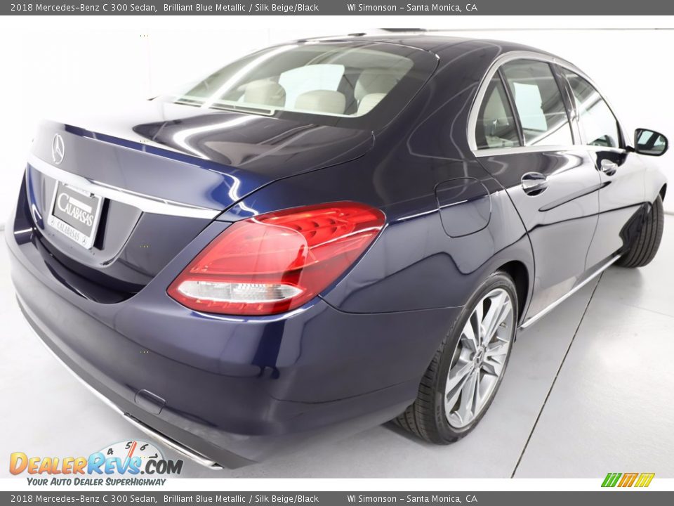 2018 Mercedes-Benz C 300 Sedan Brilliant Blue Metallic / Silk Beige/Black Photo #5