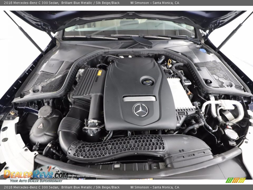 2018 Mercedes-Benz C 300 Sedan Brilliant Blue Metallic / Silk Beige/Black Photo #18