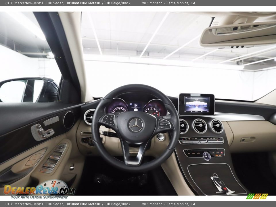 2018 Mercedes-Benz C 300 Sedan Brilliant Blue Metallic / Silk Beige/Black Photo #24