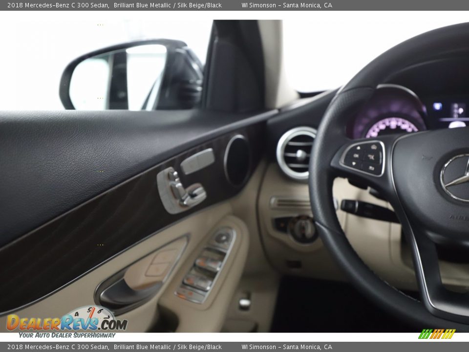 2018 Mercedes-Benz C 300 Sedan Brilliant Blue Metallic / Silk Beige/Black Photo #25