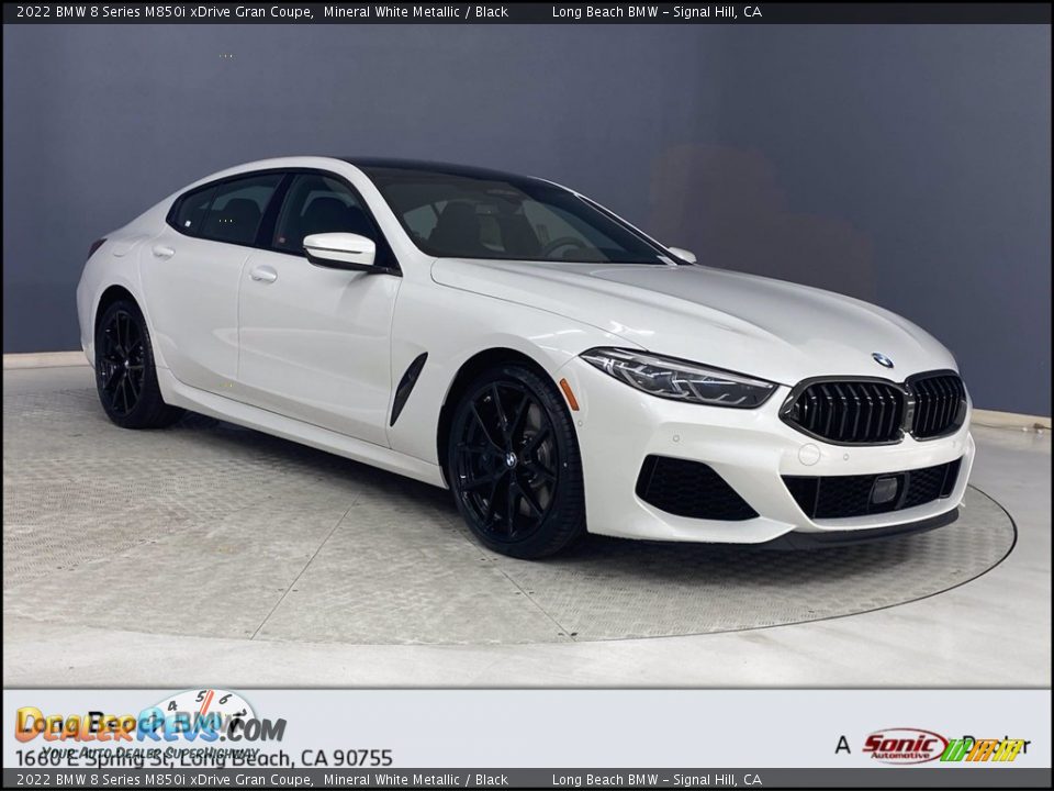 2022 BMW 8 Series M850i xDrive Gran Coupe Mineral White Metallic / Black Photo #1