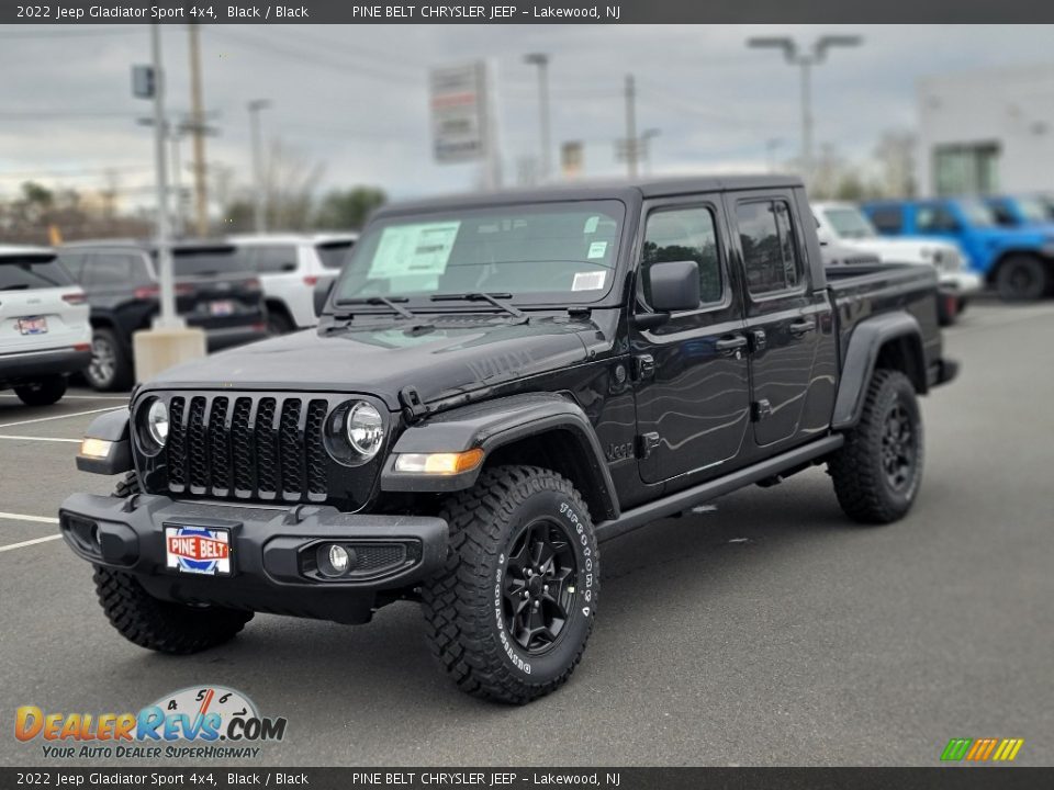 2022 Jeep Gladiator Sport 4x4 Black / Black Photo #1