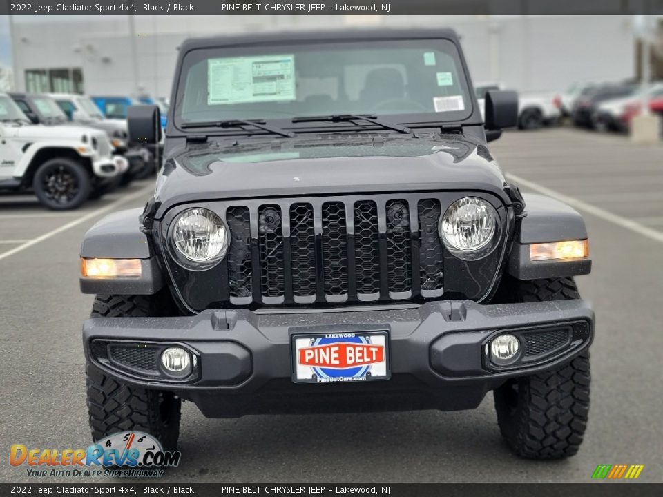 2022 Jeep Gladiator Sport 4x4 Black / Black Photo #2