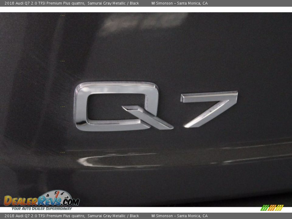 2018 Audi Q7 2.0 TFSI Premium Plus quattro Samurai Gray Metallic / Black Photo #36