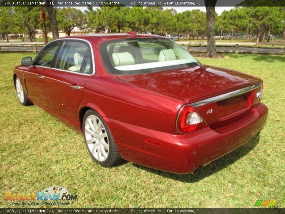 2008 Jaguar XJ Vanden Plas Radiance Red Metallic / Ivory/Mocha Photo #5