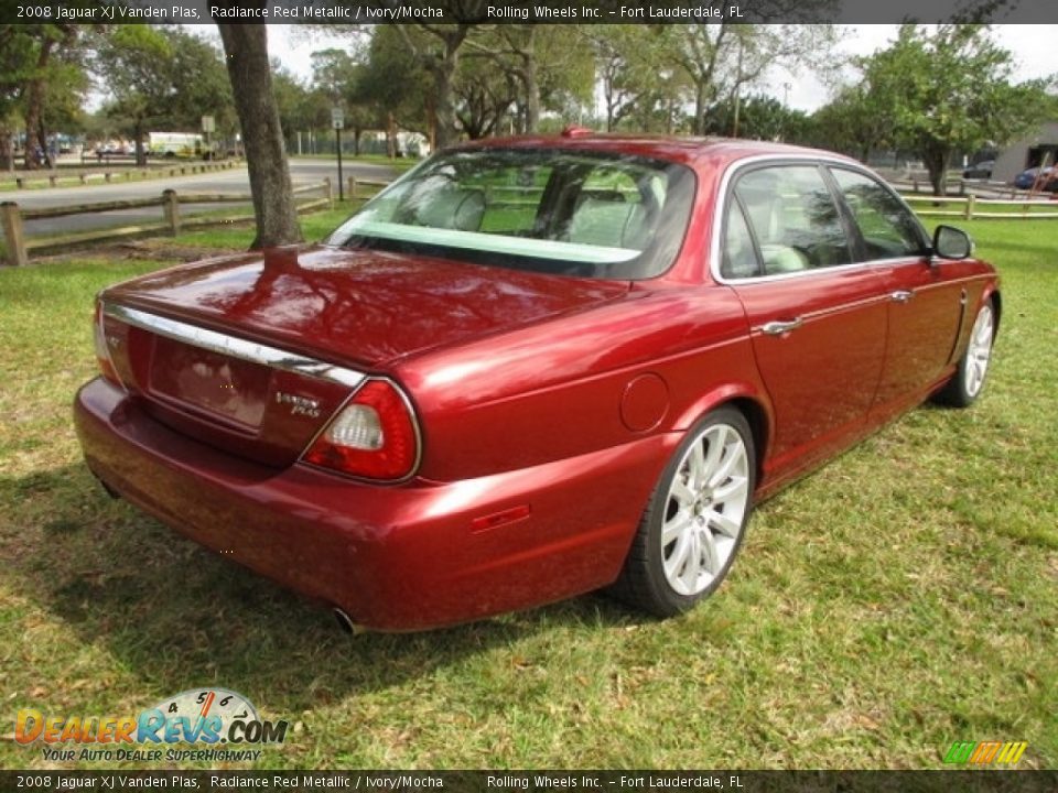 2008 Jaguar XJ Vanden Plas Radiance Red Metallic / Ivory/Mocha Photo #7
