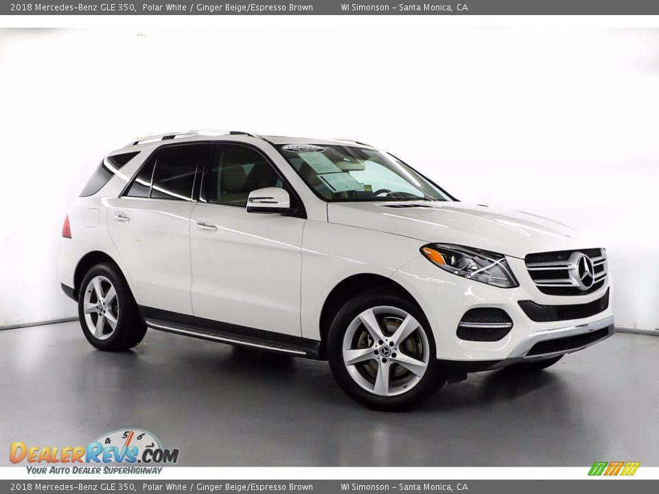 2018 Mercedes-Benz GLE 350 Polar White / Ginger Beige/Espresso Brown Photo #2