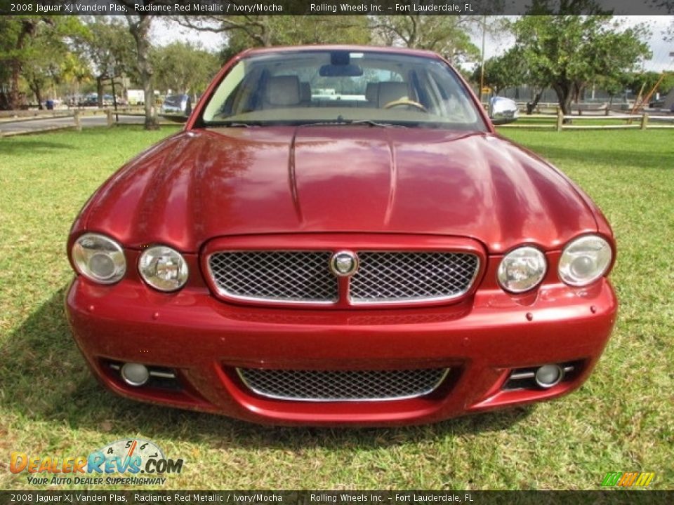 2008 Jaguar XJ Vanden Plas Radiance Red Metallic / Ivory/Mocha Photo #13