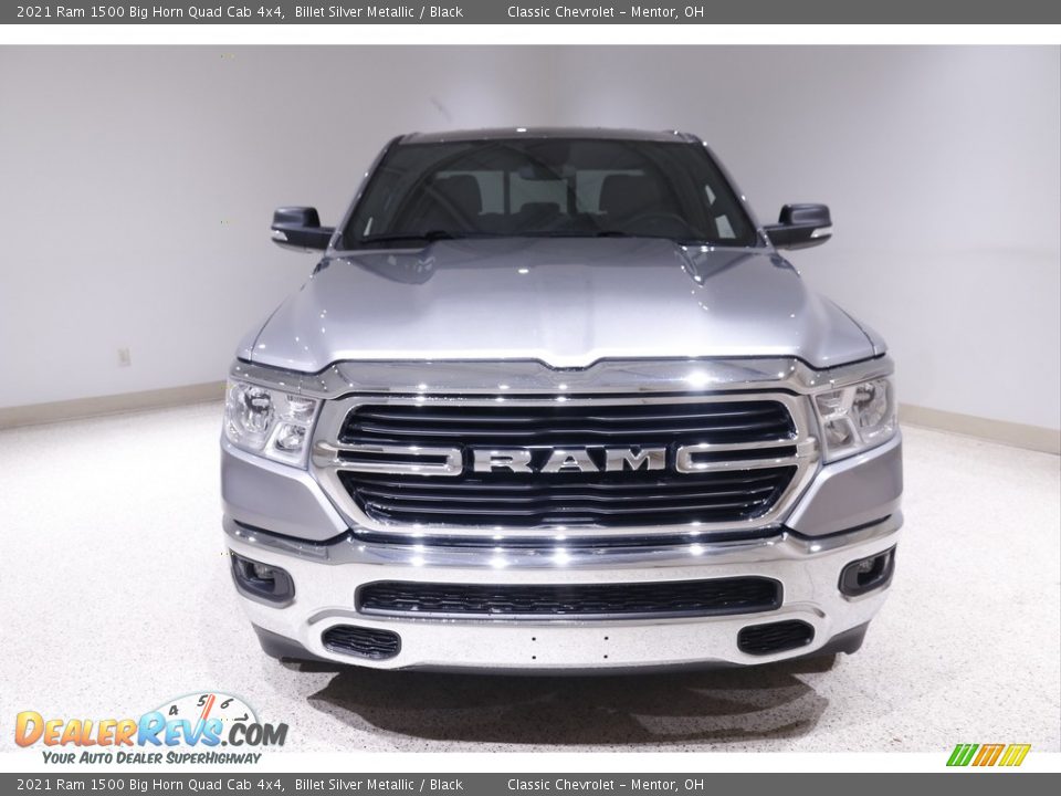 2021 Ram 1500 Big Horn Quad Cab 4x4 Billet Silver Metallic / Black Photo #2