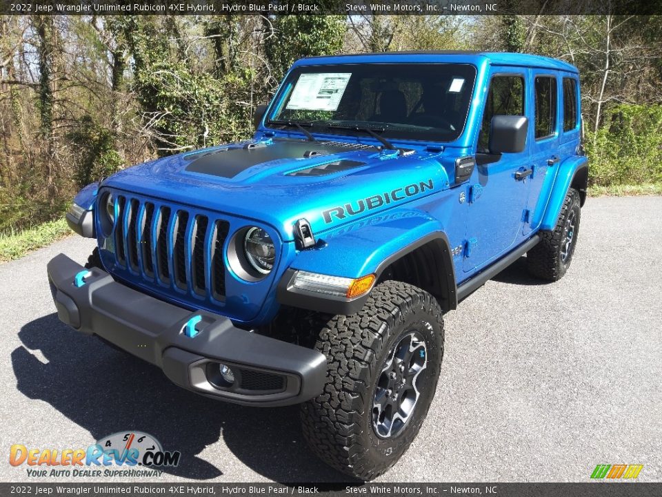 2022 Jeep Wrangler Unlimited Rubicon 4XE Hybrid Hydro Blue Pearl / Black Photo #2