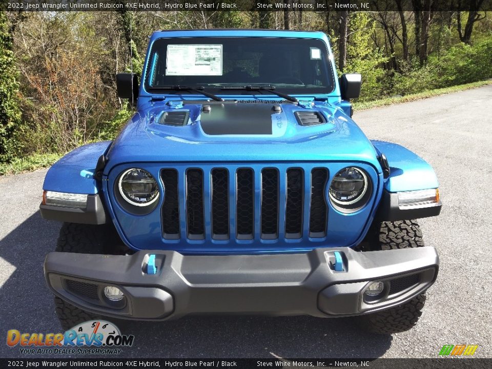 2022 Jeep Wrangler Unlimited Rubicon 4XE Hybrid Hydro Blue Pearl / Black Photo #3