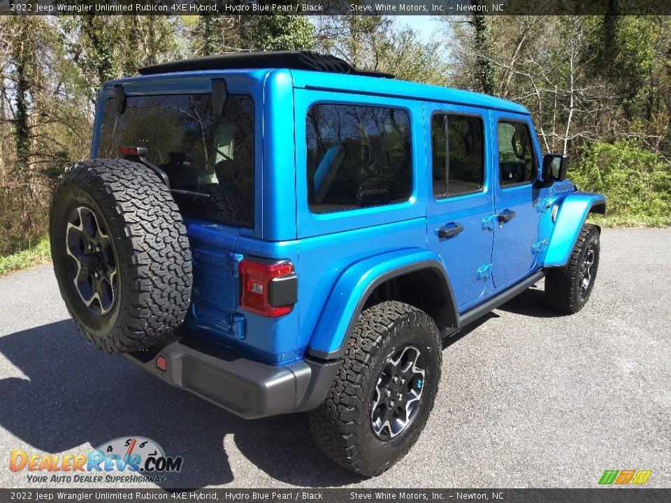 2022 Jeep Wrangler Unlimited Rubicon 4XE Hybrid Hydro Blue Pearl / Black Photo #8