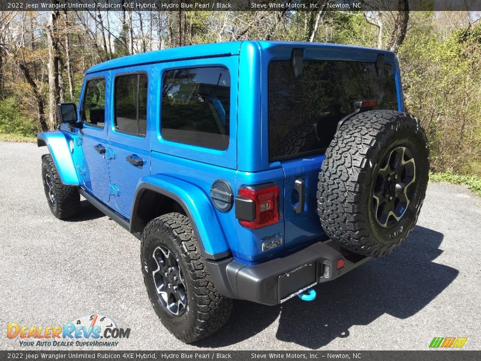 2022 Jeep Wrangler Unlimited Rubicon 4XE Hybrid Hydro Blue Pearl / Black Photo #10