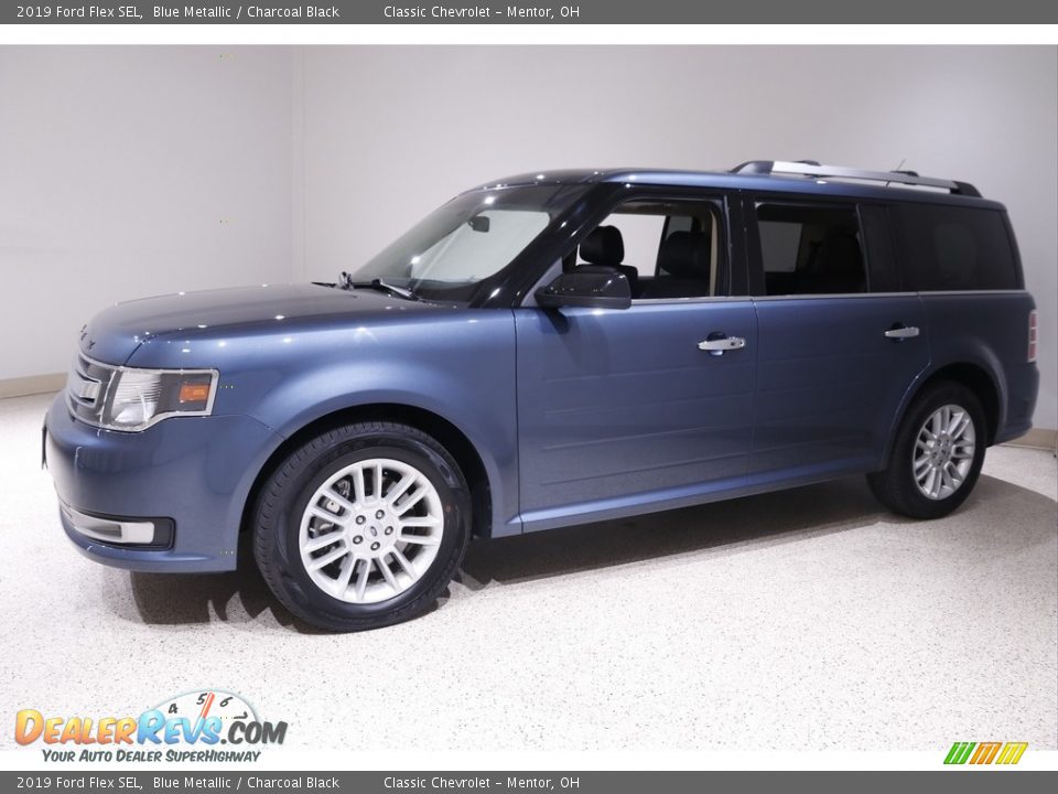 2019 Ford Flex SEL Blue Metallic / Charcoal Black Photo #3