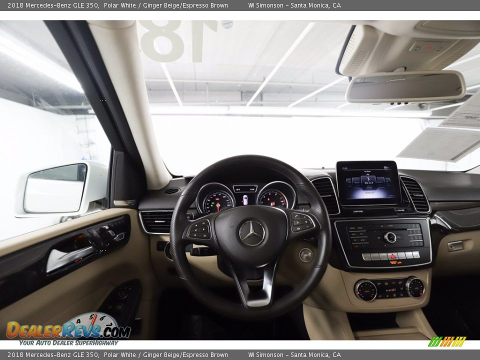 2018 Mercedes-Benz GLE 350 Polar White / Ginger Beige/Espresso Brown Photo #24