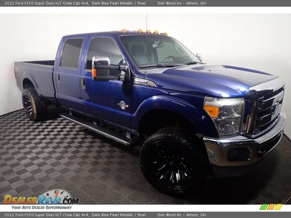 2012 Ford F350 Super Duty XLT Crew Cab 4x4 Dark Blue Pearl Metallic / Steel Photo #3