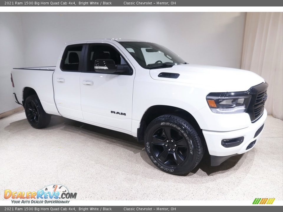 2021 Ram 1500 Big Horn Quad Cab 4x4 Bright White / Black Photo #1