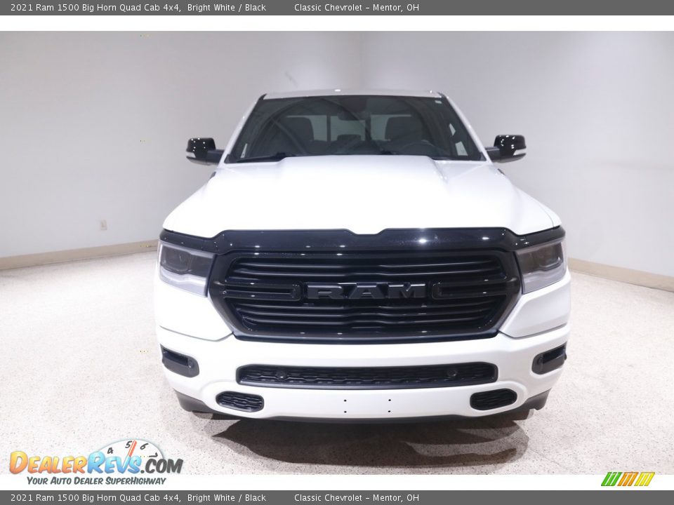 2021 Ram 1500 Big Horn Quad Cab 4x4 Bright White / Black Photo #2