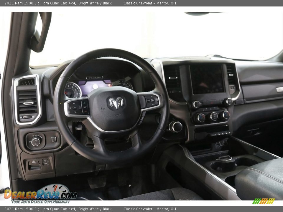 2021 Ram 1500 Big Horn Quad Cab 4x4 Bright White / Black Photo #6