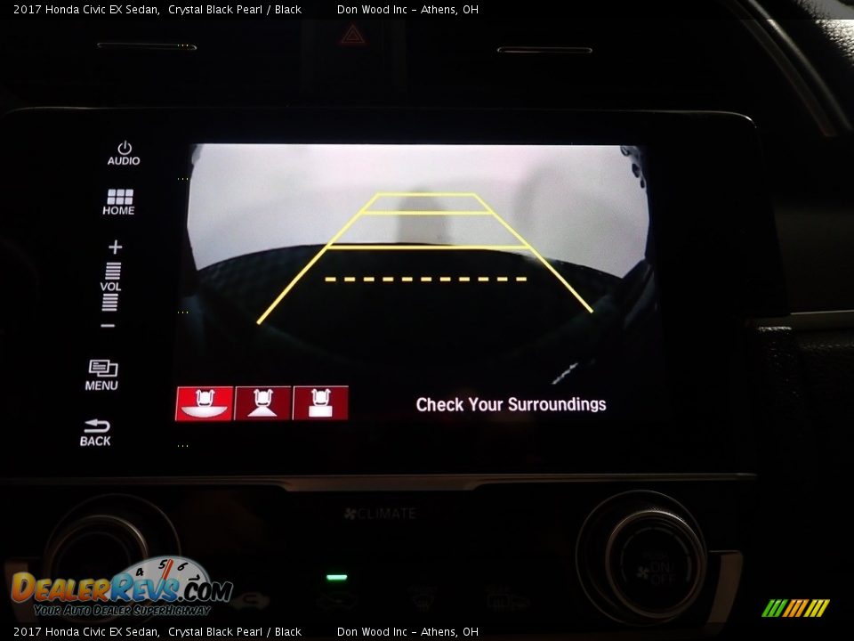 2017 Honda Civic EX Sedan Crystal Black Pearl / Black Photo #3