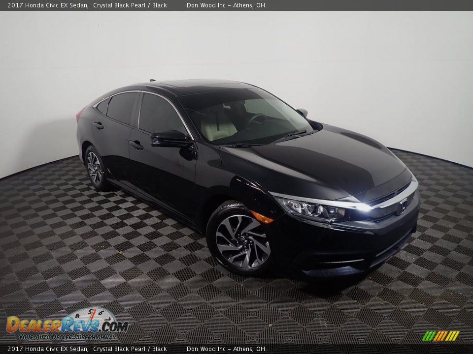 2017 Honda Civic EX Sedan Crystal Black Pearl / Black Photo #4