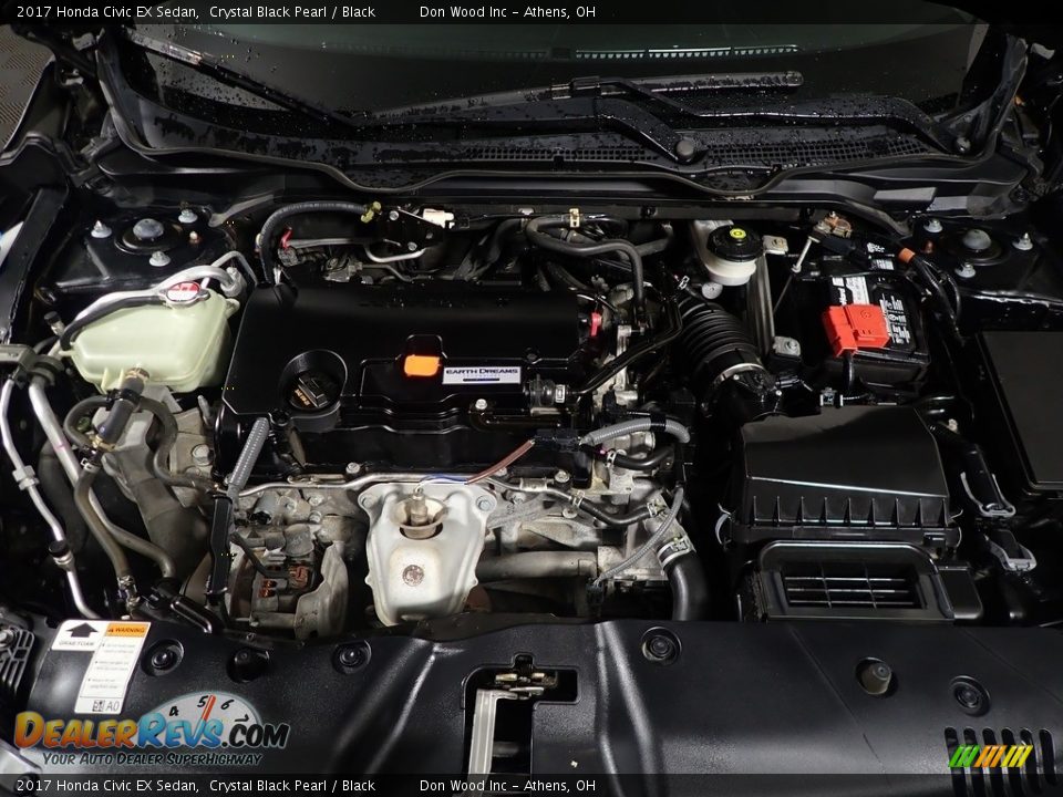 2017 Honda Civic EX Sedan Crystal Black Pearl / Black Photo #8