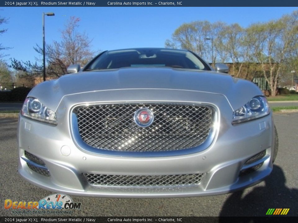 2014 Jaguar XJ XJ Rhodium Silver Metallic / Navy Photo #4