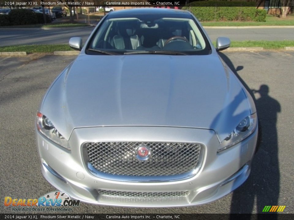 2014 Jaguar XJ XJ Rhodium Silver Metallic / Navy Photo #5