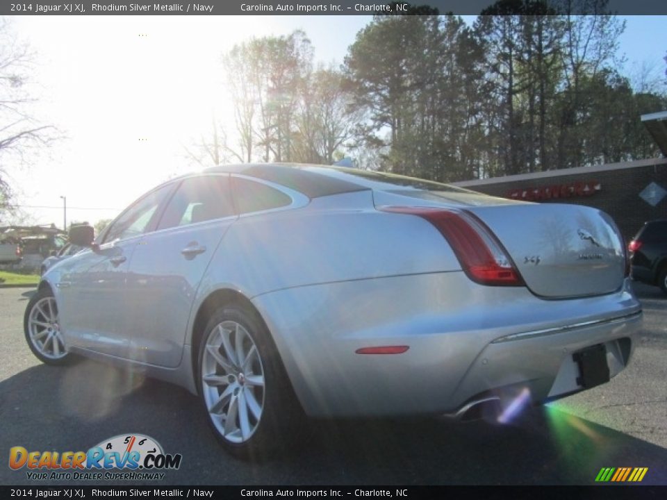 2014 Jaguar XJ XJ Rhodium Silver Metallic / Navy Photo #8