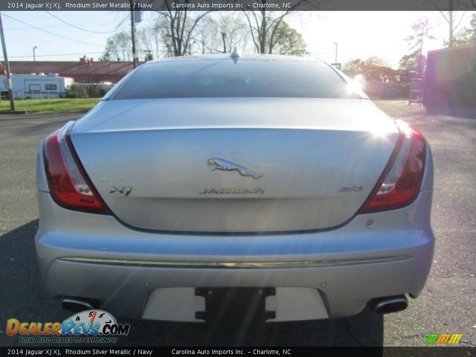 2014 Jaguar XJ XJ Rhodium Silver Metallic / Navy Photo #9