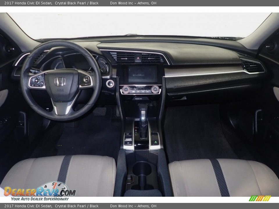 2017 Honda Civic EX Sedan Crystal Black Pearl / Black Photo #25