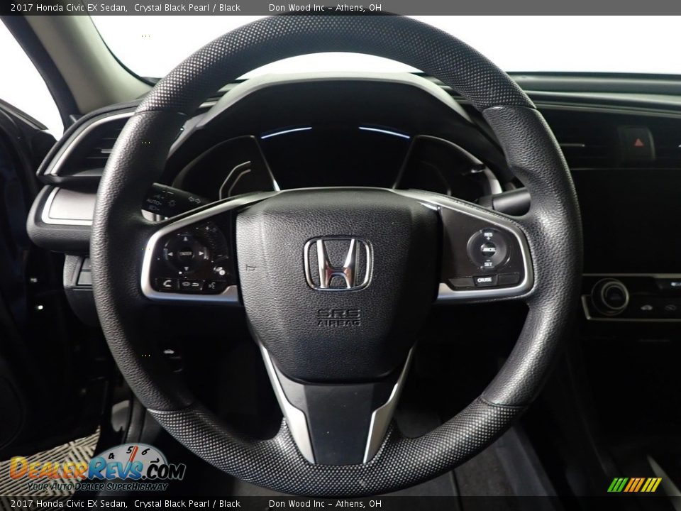 2017 Honda Civic EX Sedan Crystal Black Pearl / Black Photo #28