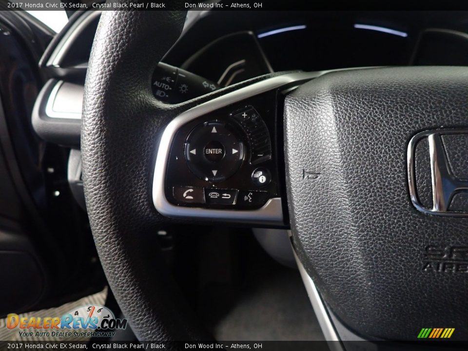 2017 Honda Civic EX Sedan Crystal Black Pearl / Black Photo #30