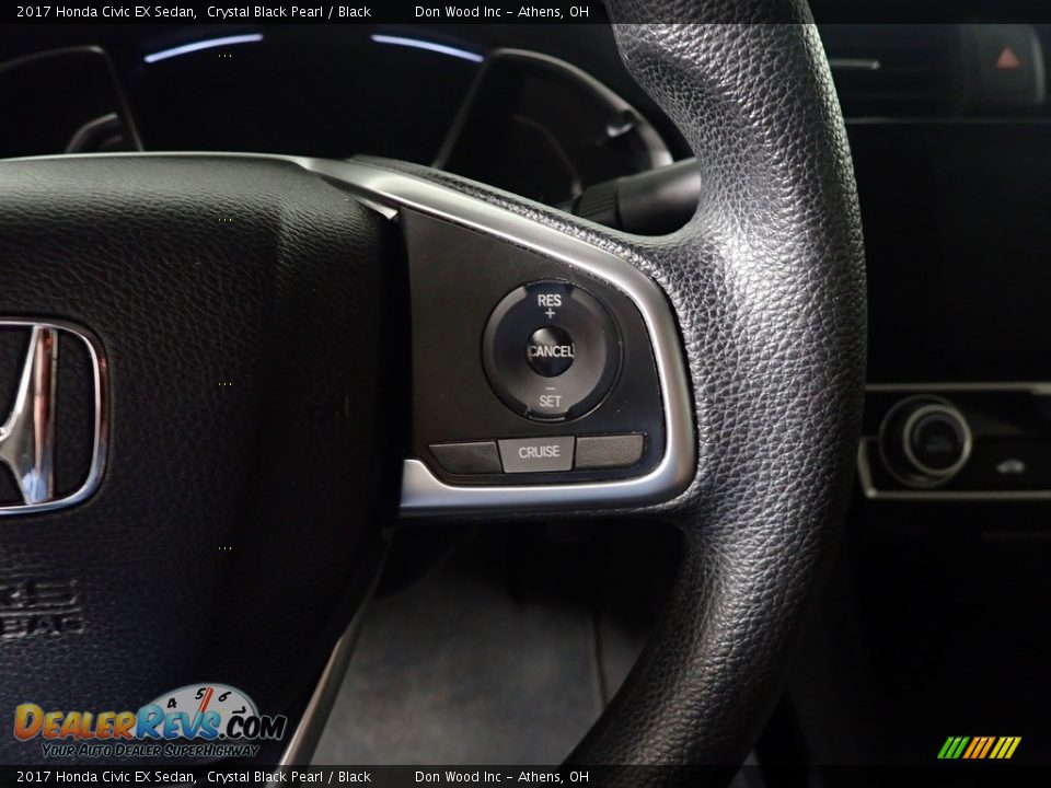 2017 Honda Civic EX Sedan Crystal Black Pearl / Black Photo #31