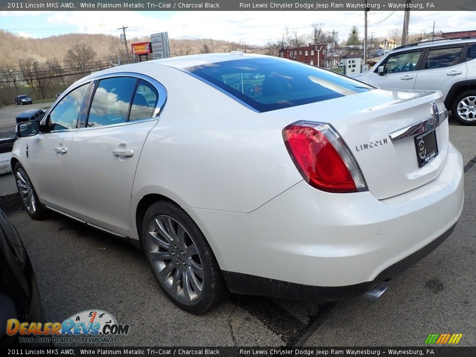 2011 Lincoln MKS AWD White Platinum Metallic Tri-Coat / Charcoal Black Photo #2