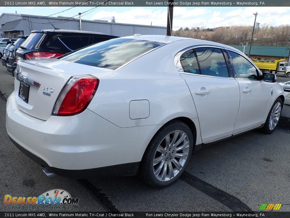 2011 Lincoln MKS AWD White Platinum Metallic Tri-Coat / Charcoal Black Photo #3