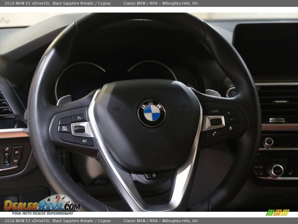 2019 BMW X3 xDrive30i Black Sapphire Metallic / Cognac Photo #7
