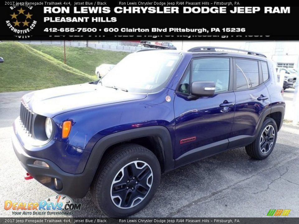 2017 Jeep Renegade Trailhawk 4x4 Jetset Blue / Black Photo #1