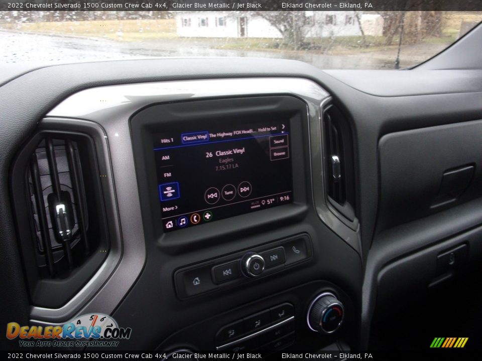 2022 Chevrolet Silverado 1500 Custom Crew Cab 4x4 Glacier Blue Metallic / Jet Black Photo #26