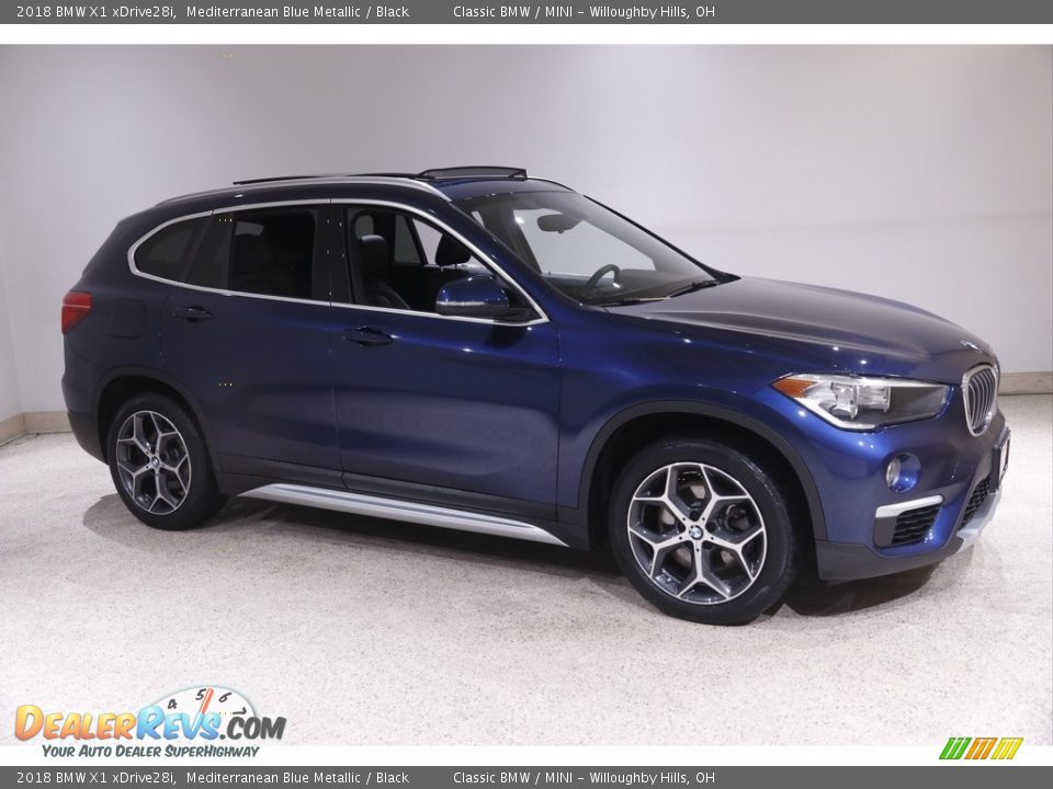 2018 BMW X1 xDrive28i Mediterranean Blue Metallic / Black Photo #1