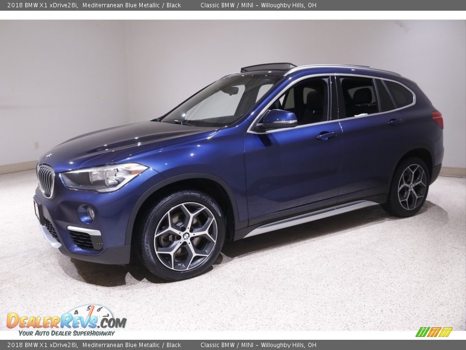 2018 BMW X1 xDrive28i Mediterranean Blue Metallic / Black Photo #3