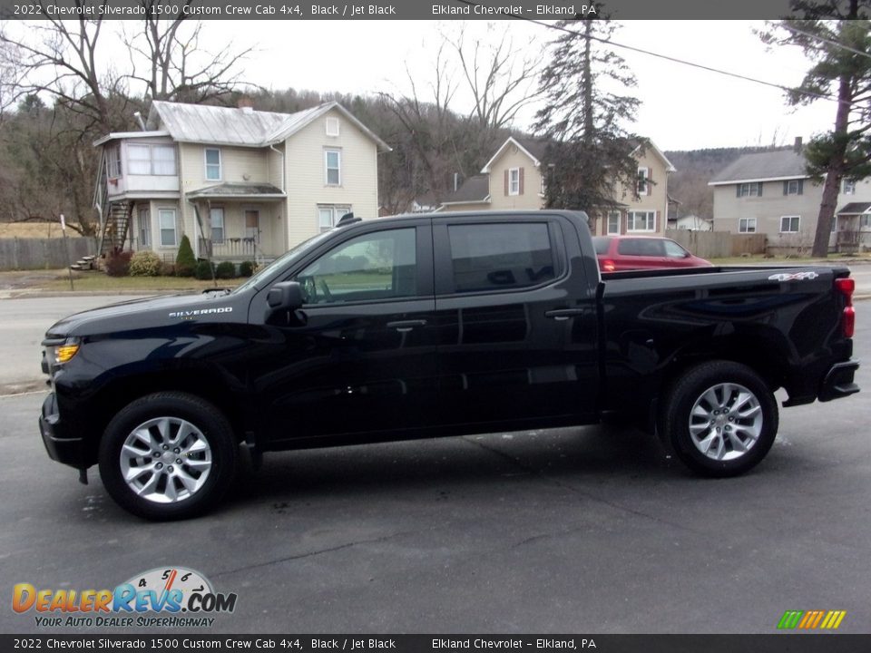 Black 2022 Chevrolet Silverado 1500 Custom Crew Cab 4x4 Photo #6