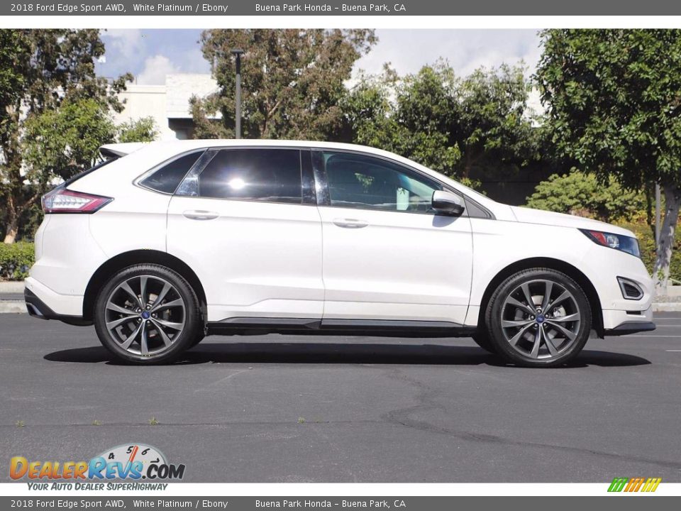 2018 Ford Edge Sport AWD White Platinum / Ebony Photo #4