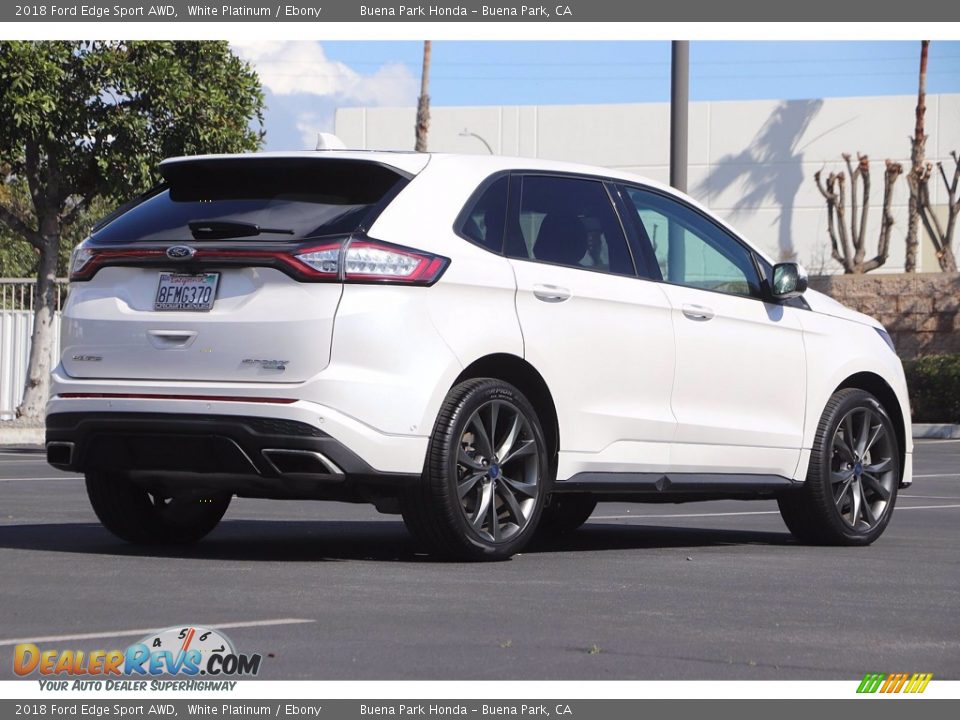 2018 Ford Edge Sport AWD White Platinum / Ebony Photo #5