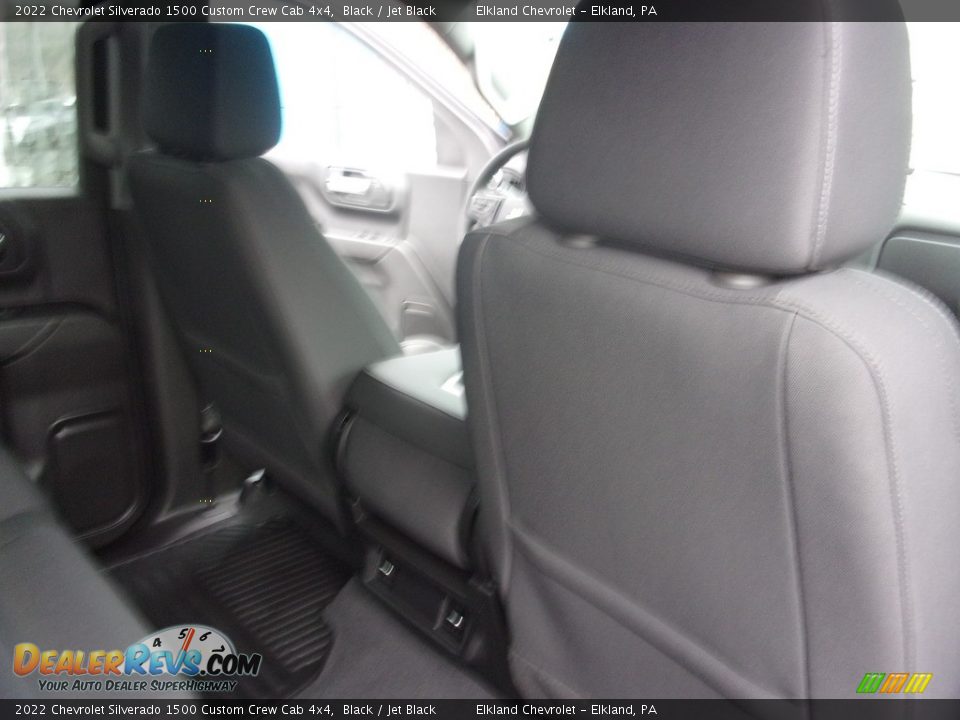 2022 Chevrolet Silverado 1500 Custom Crew Cab 4x4 Black / Jet Black Photo #20