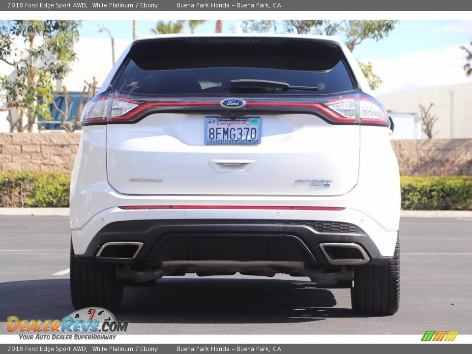 2018 Ford Edge Sport AWD White Platinum / Ebony Photo #7