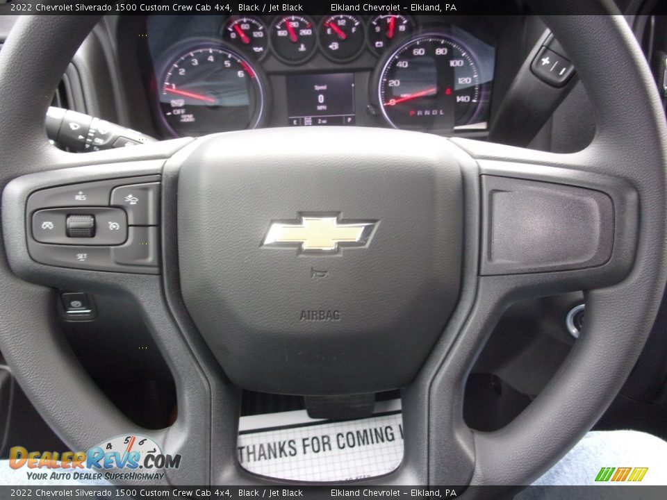 2022 Chevrolet Silverado 1500 Custom Crew Cab 4x4 Steering Wheel Photo #22