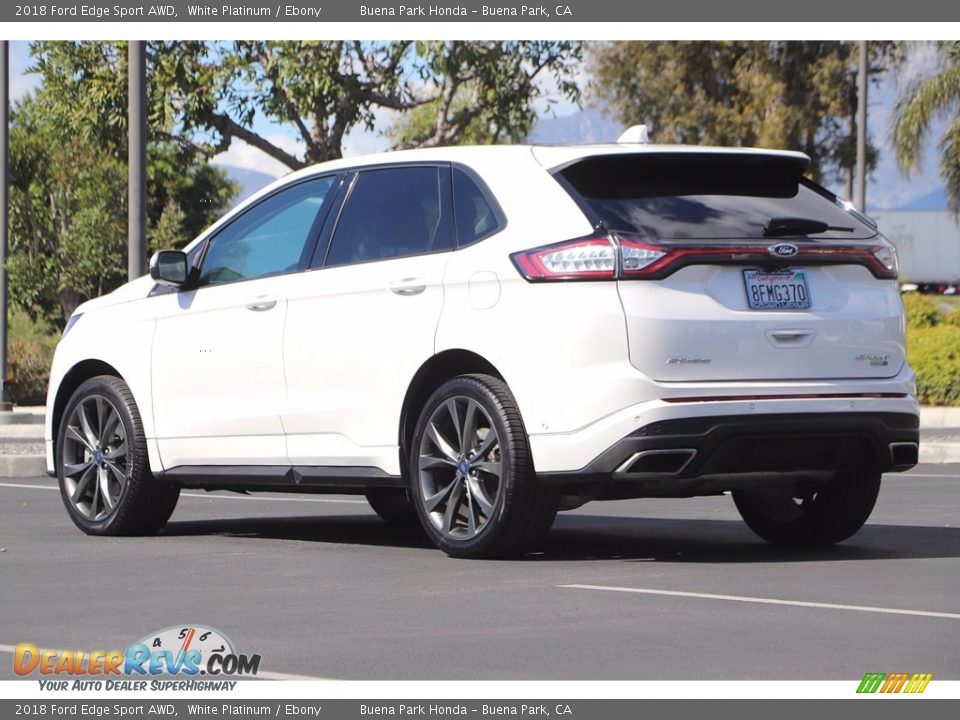 2018 Ford Edge Sport AWD White Platinum / Ebony Photo #8